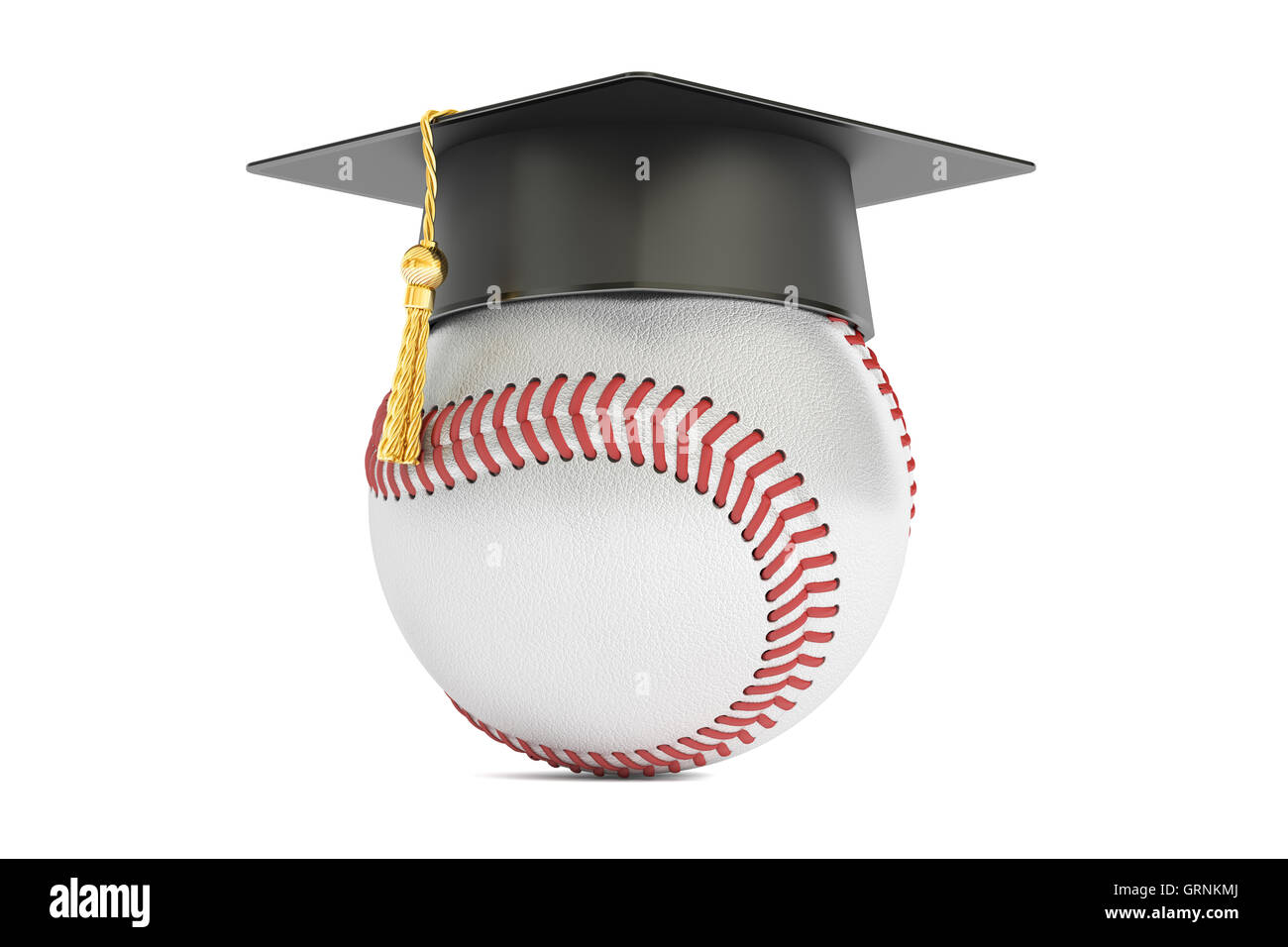Baseball-Sport-Bildung-Konzept, 3D-Rendering isolierten auf weißen Hintergrund Stockfoto