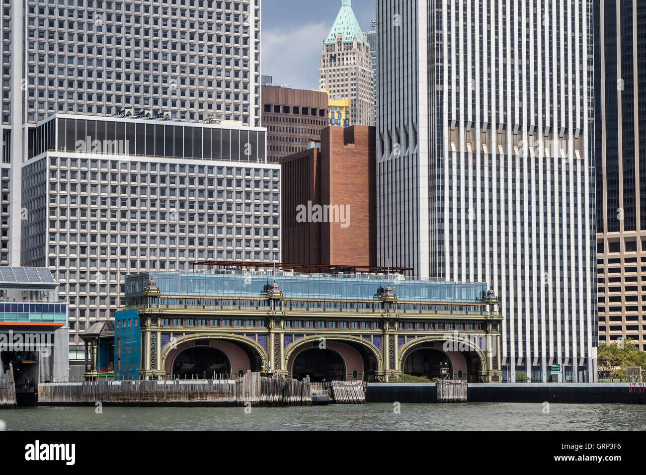 Governors Island Ferry terminal in Manhattan. Stockfoto