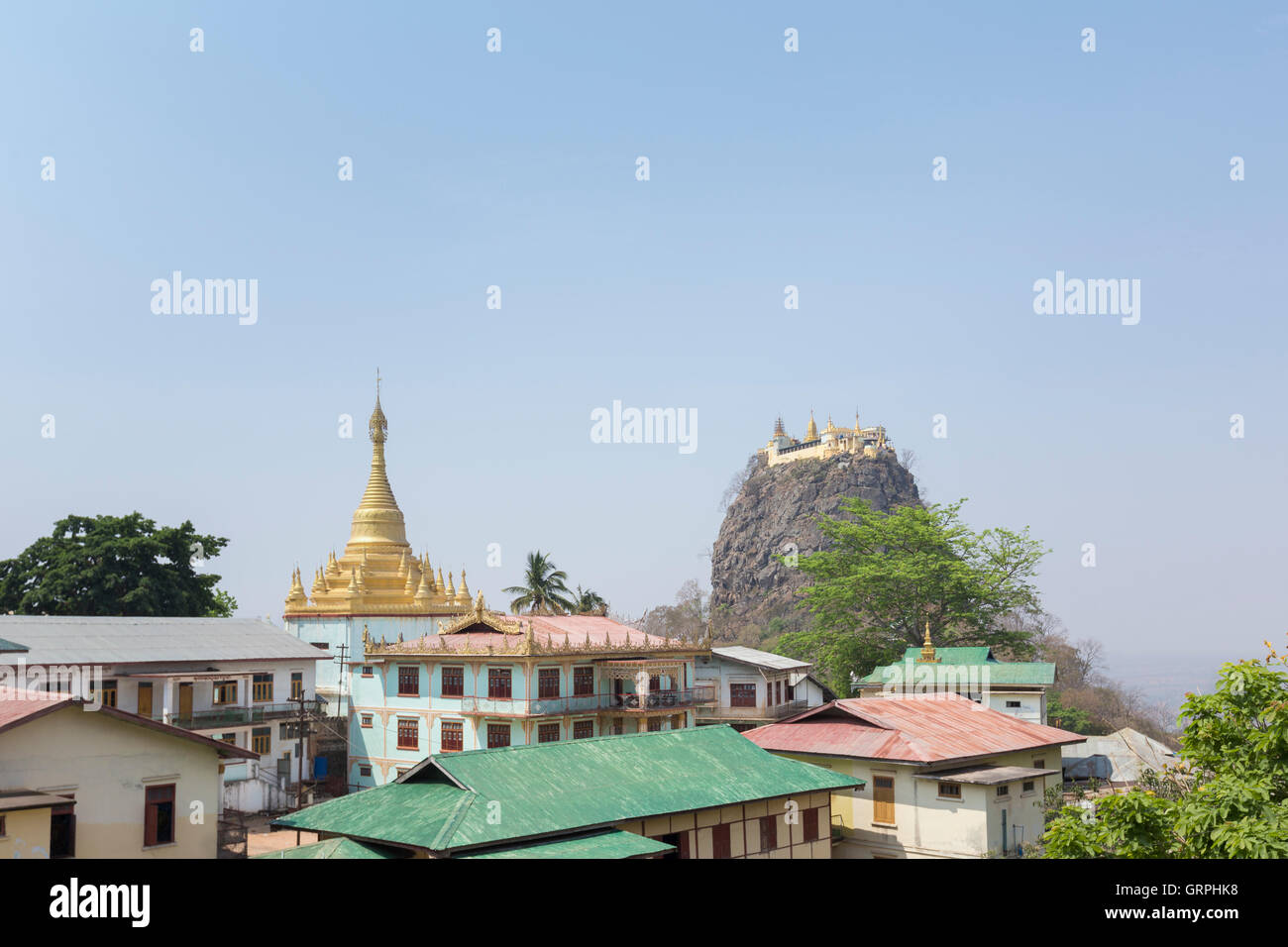 Taung Kalat Kloster auf Mount Popa, Myanmar Stockfoto