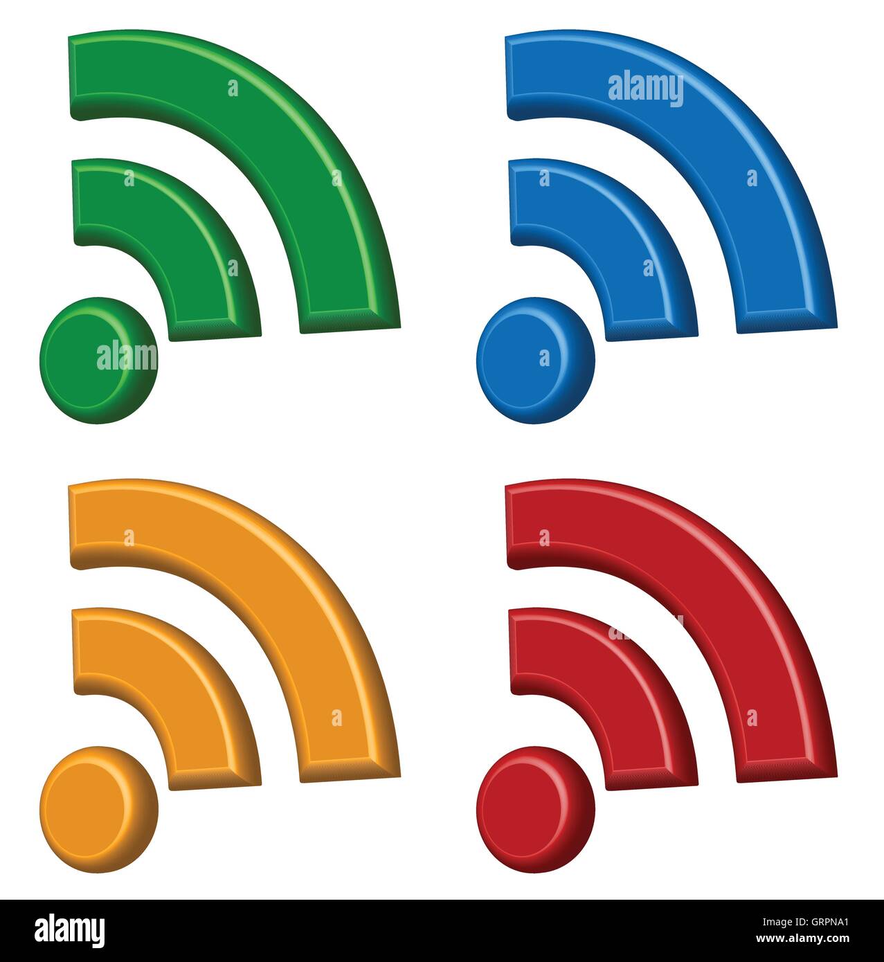 Signal (WLAN, Wifi, wireless Internet) Zeichen, Symbole. Symbole für Luftaufnahmen, schnurlose Kommunikation, Datenübertragung Stock Vektor