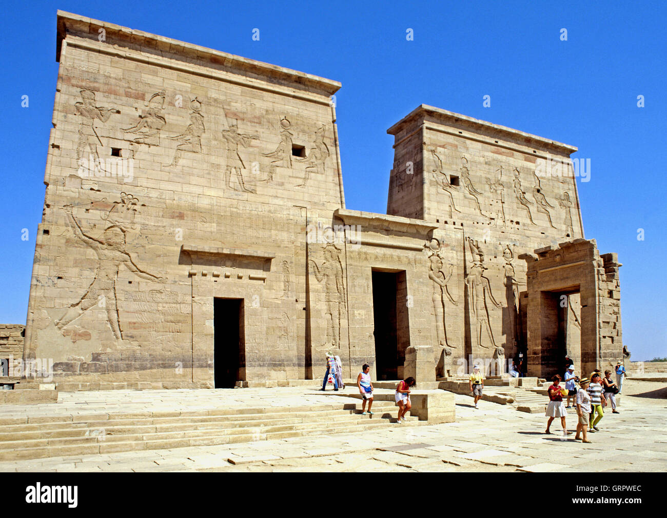 Tempel der Isis in Philae Insel, Oberägypten Stockfoto