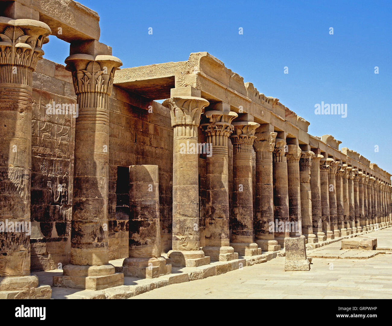 Tempel der Isis in Philae Insel, Oberägypten Stockfoto