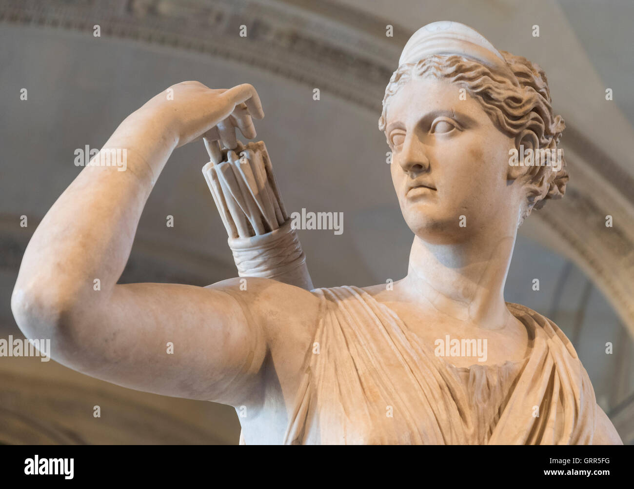 ArtemisGöttin der Jagd bekannt als Diana von Versailles, MarmorStatue