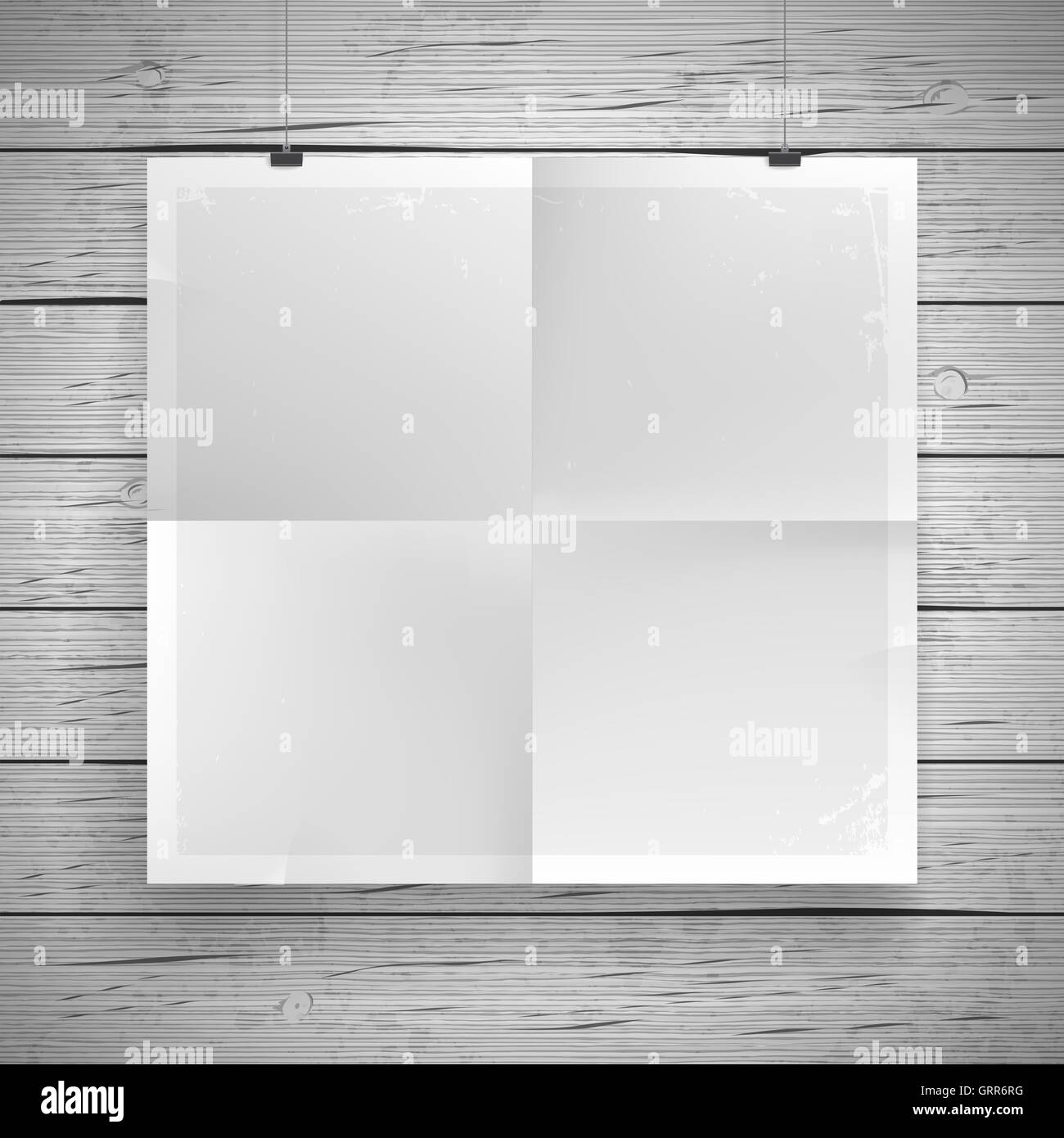 Leeres Papier Plakat Vintage-Hintergrund. Stockfoto