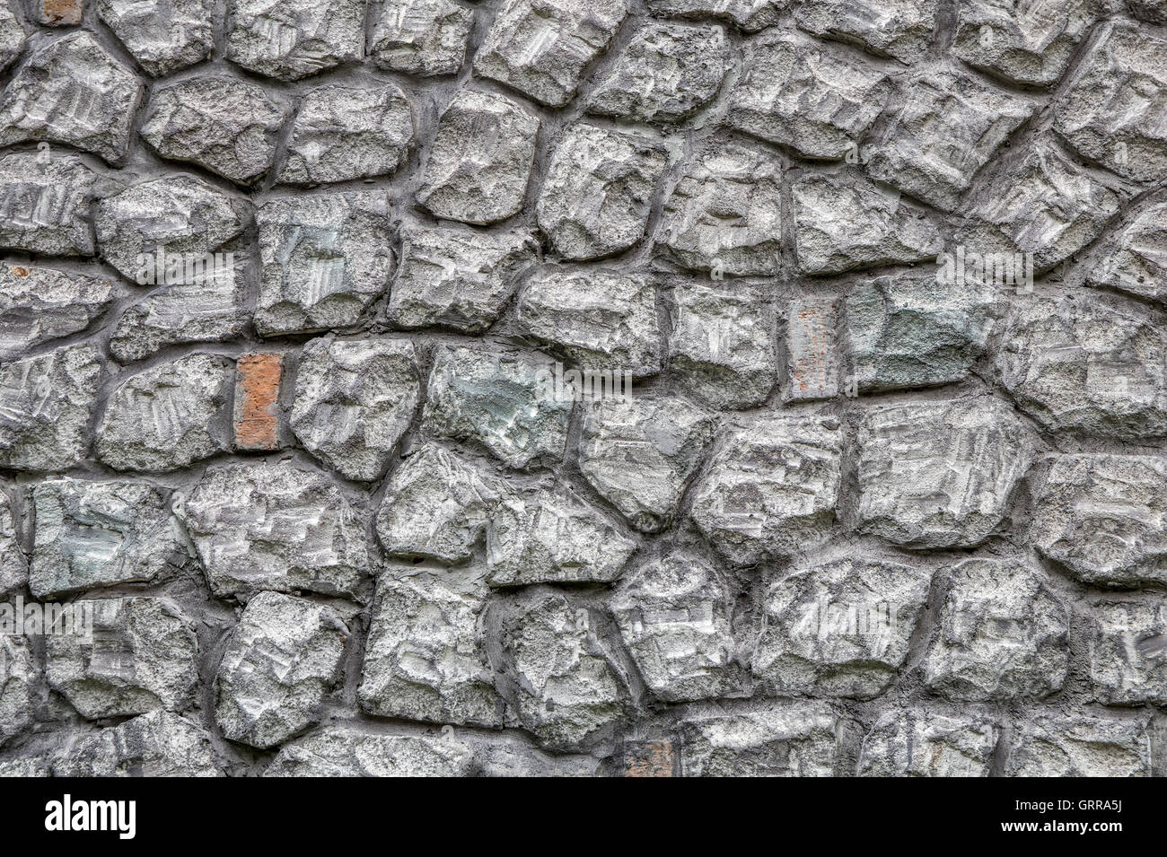 Grauen Stein Textur der alten Burgmauer. Stockfoto