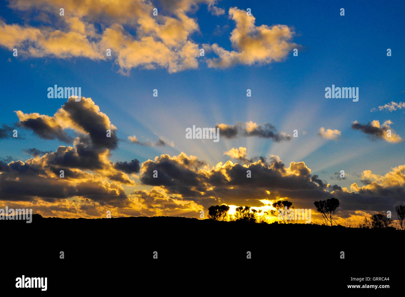 Sonnenuntergang in der Nähe von Kap der guten Hoffnung, Südafrika Stockfoto