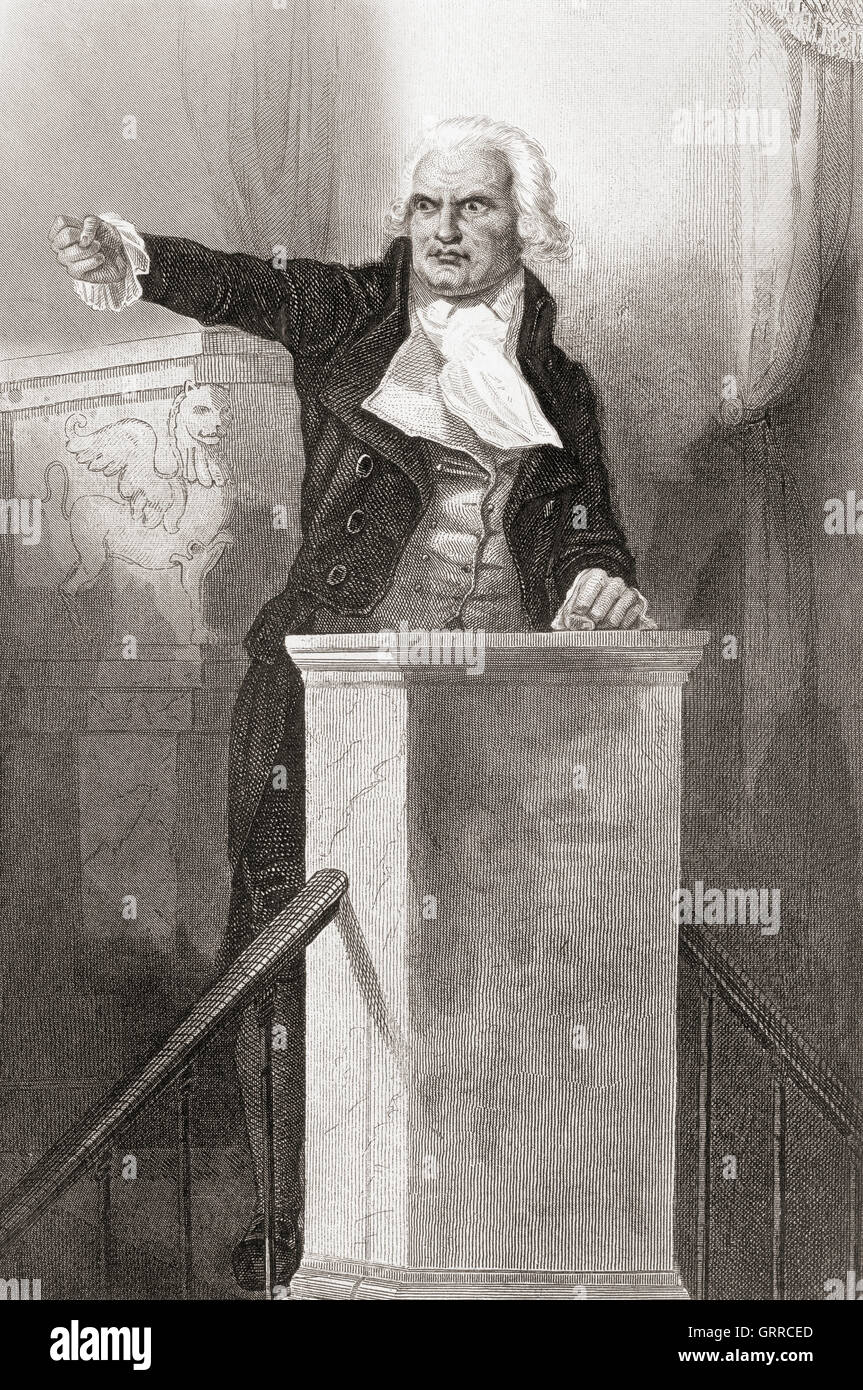 Georges Jacques Danton, 1759 – 1794.  Leitfigur in den frühen Phasen der französischen Revolution und der erste Präsident der Ausschuss für öffentliche Sicherheit. Stockfoto