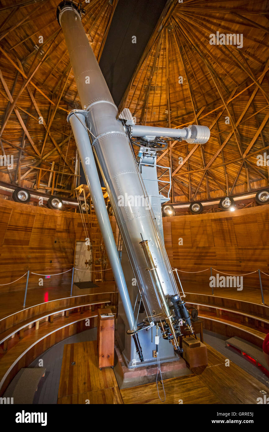 Flagstaff, Arizona - Clark Teleskop am Lowell-Observatorium. Stockfoto