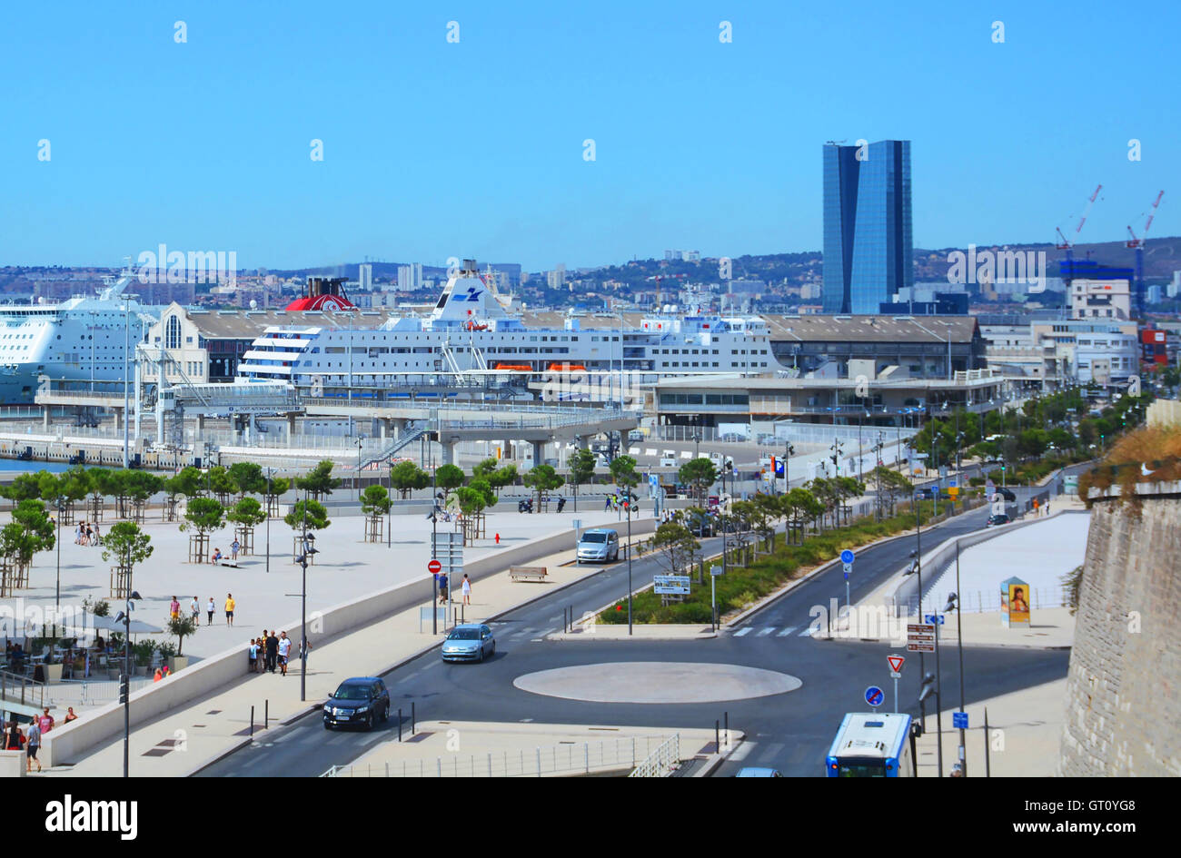 Kreuzfahrtterminal , Grand Port Maritime, Marseille, Bouches-du-Rhone, Frankreich Stockfoto