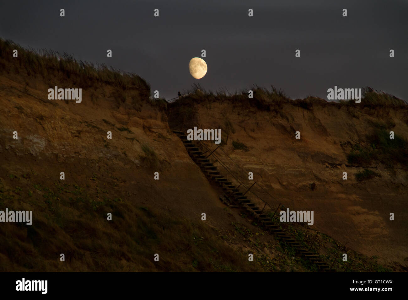 Treppe zum Mond, Dünen im Norden von Jütland, Dänemark Stockfoto