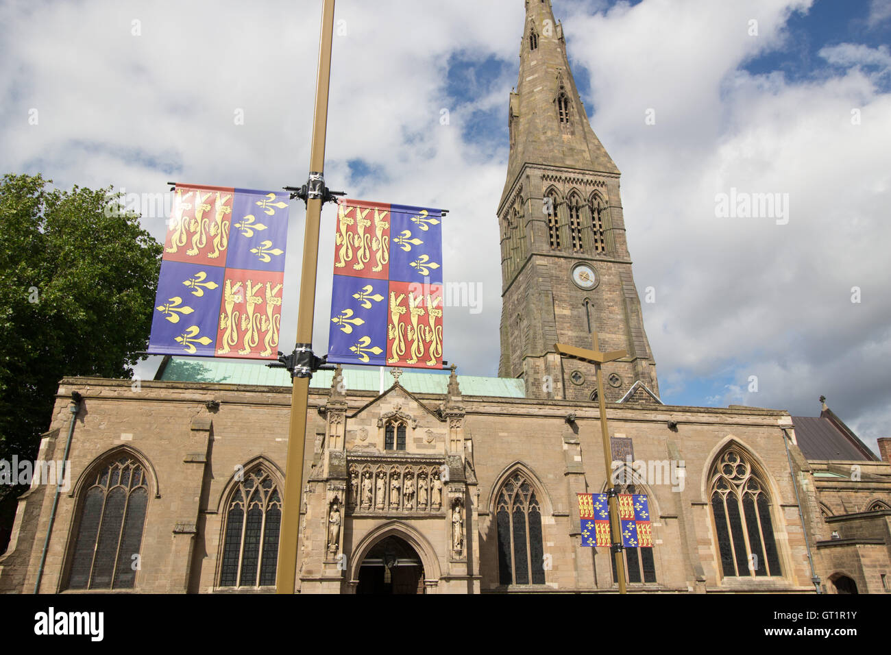 Leicester Kathedrale, Heimat des Grabes von Richard der dritte. Stockfoto