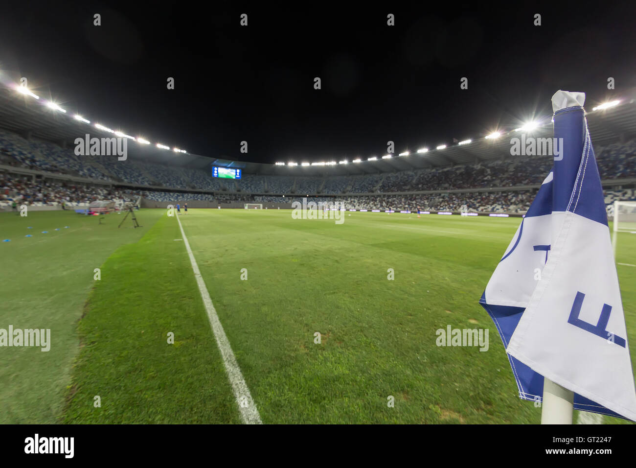 Tiflis, Georgien - 18. August 2016: Innenansicht des Boris Paichadze Dinamo Arena während der UEFA Europa League, erste Runde Stockfoto