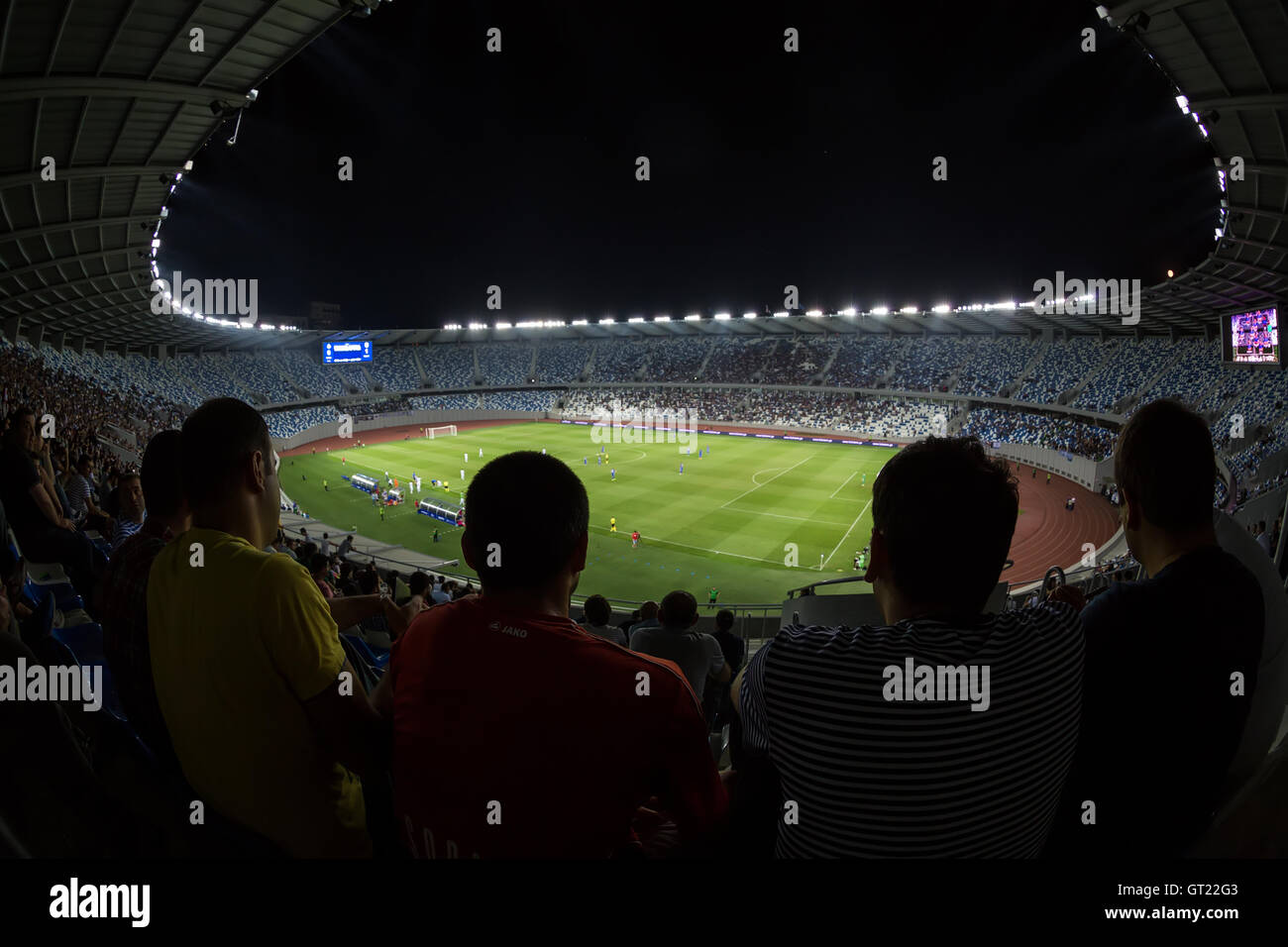 Tiflis, Georgien - 18. August 2016: Innenansicht des Boris Paichadze Dinamo Arena während der UEFA Europa League, erste Runde Stockfoto