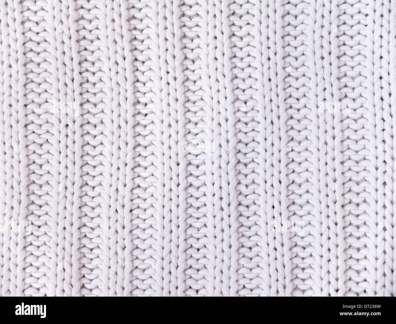 Weiße Gestrick Baumwolle für kaltes Wetter Stockfoto