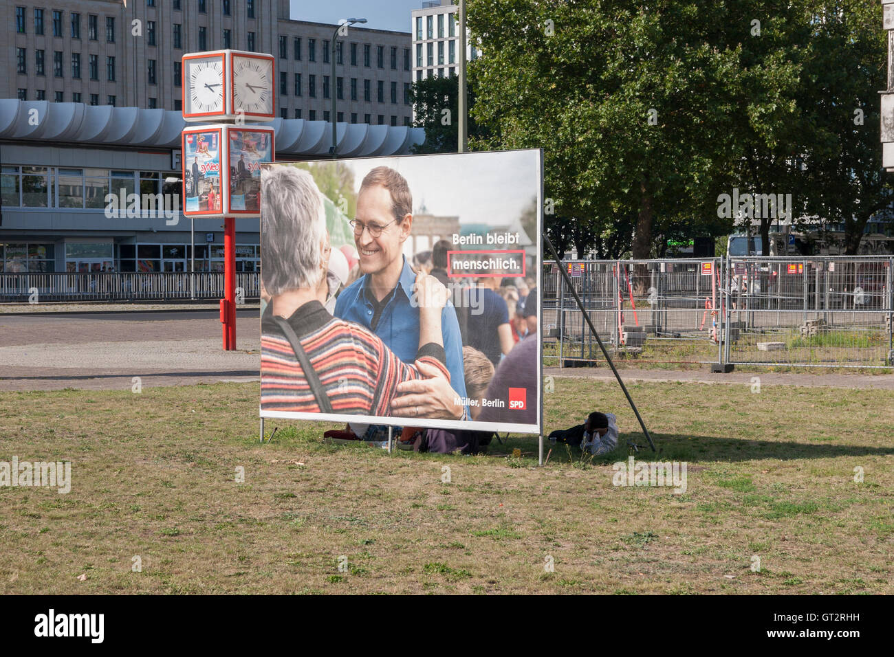 Wahlplakat Berlin Deutschland Stockfoto