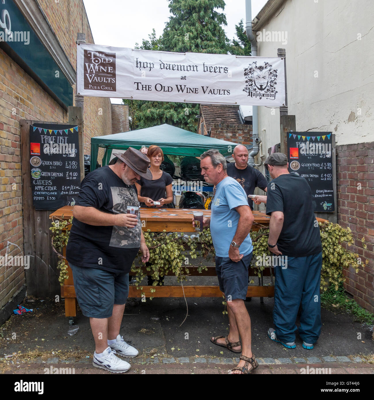 Ale Bier Bar Verkauf Faversham Hop Festival Kent England Stockfoto