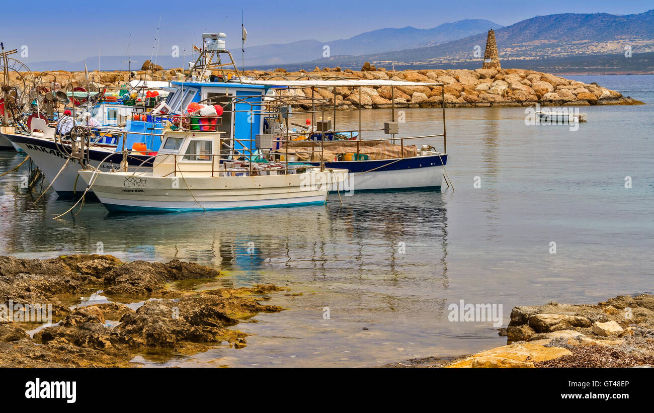 Agios Georgios Hafen Zypern Stockfoto