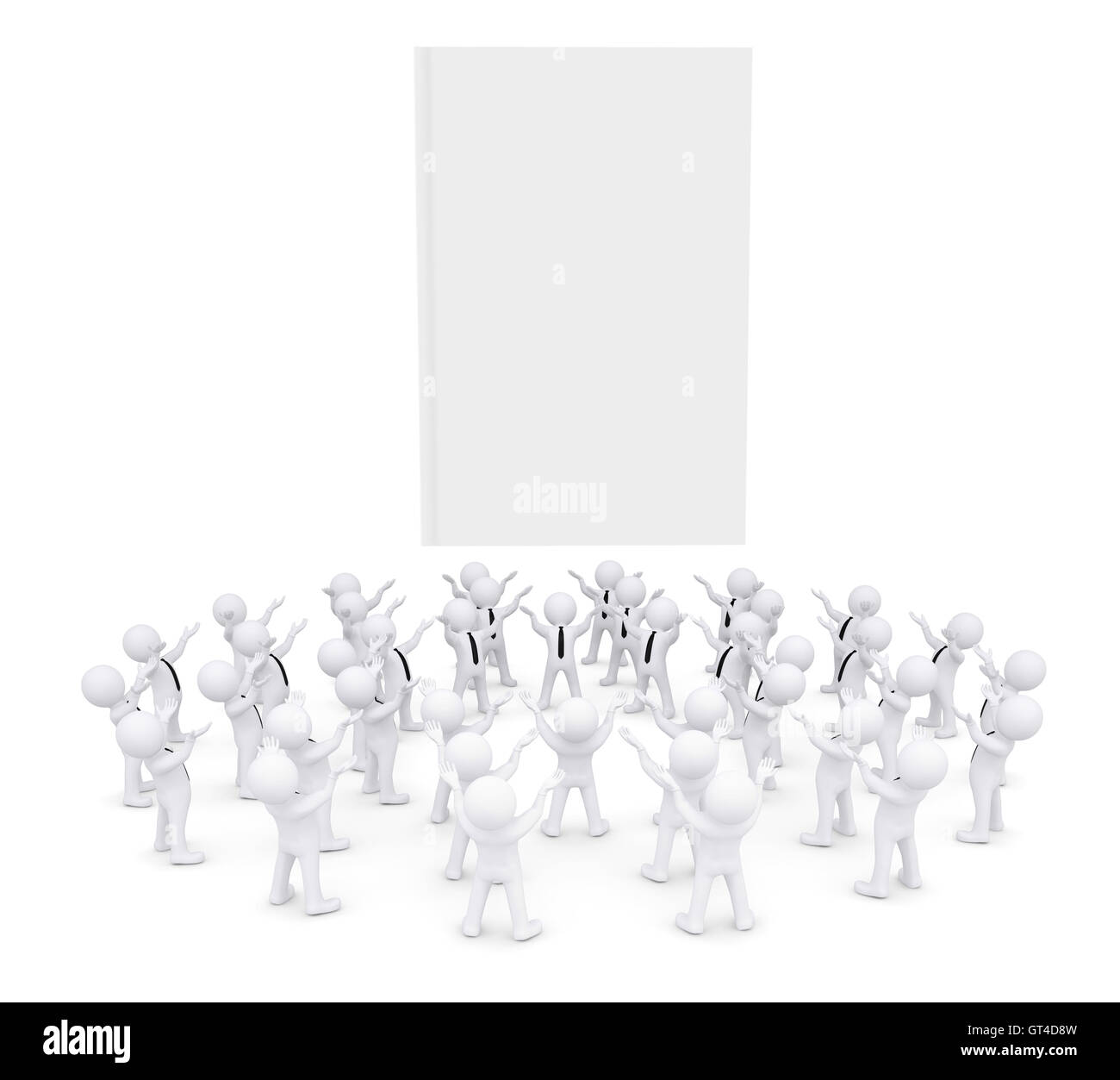 Gruppe der weißen Leute verehren Buch Stockfoto