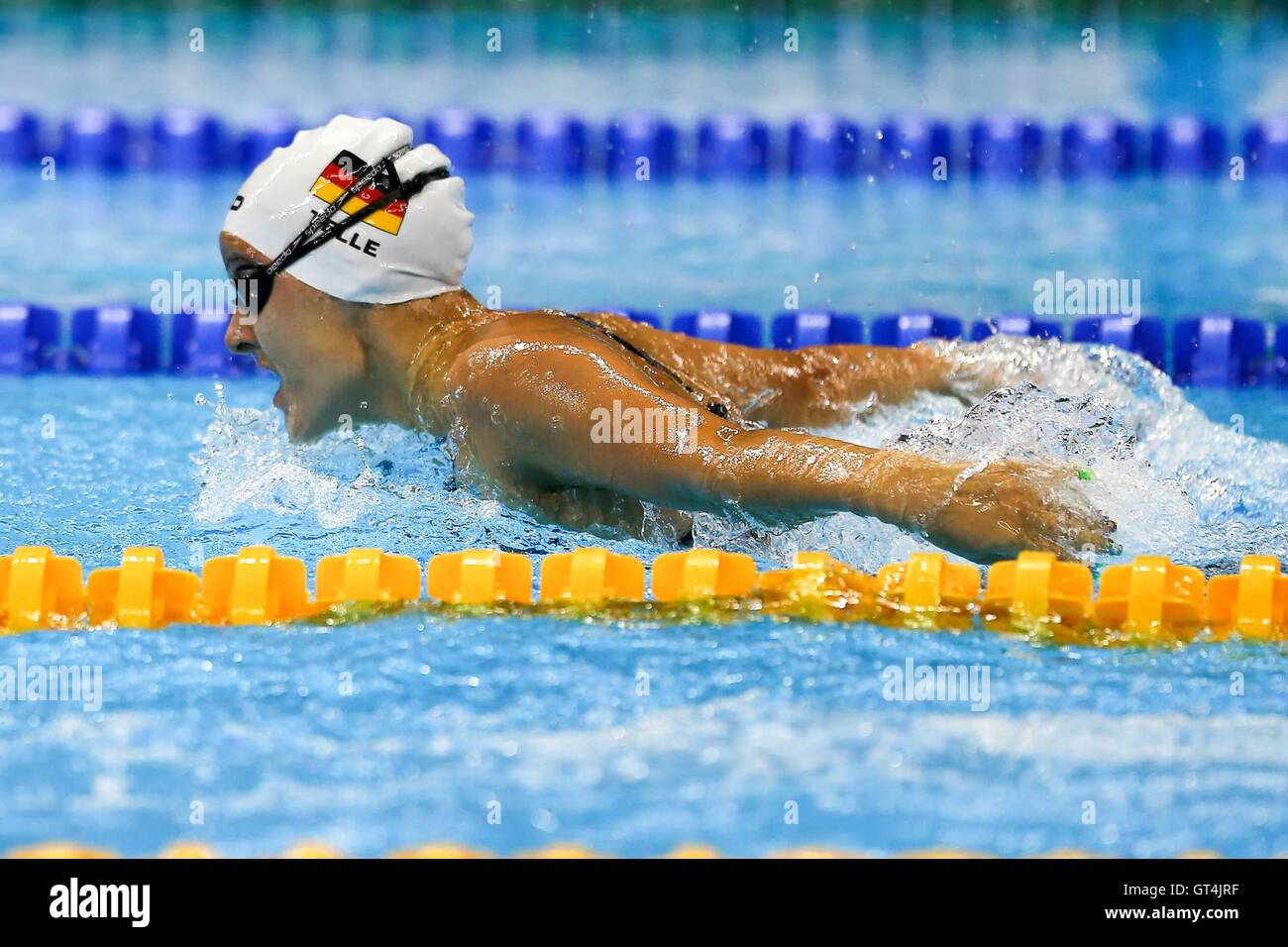 Rio De Janeiro, Brasilien. 08. Sep, 2016. Emely Telle (GER/S13) in die Paralympischen Spiele 2016. Damen 100m Schmetterling - S13 heizt Credit: Action Plus Sport/Alamy Live News Stockfoto