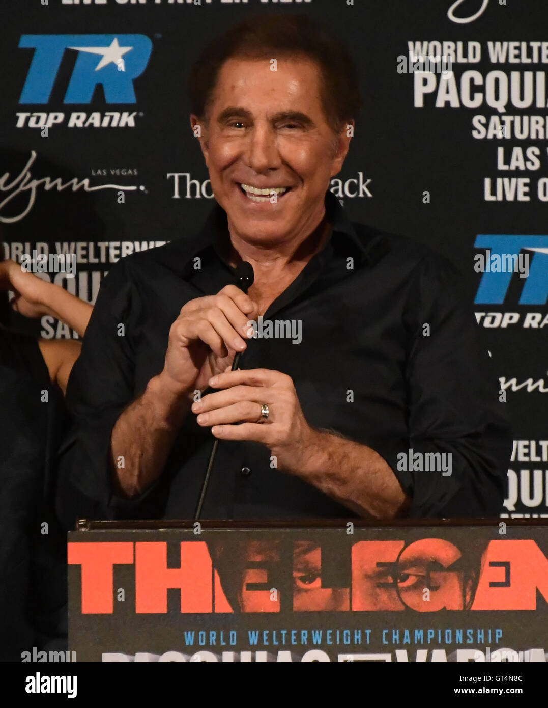 Las Vegas Casino-Besitzer Steve Wynn spricht über die Manny Pacquiao Vs Jessie Vargas Kampf Donnerstag. 8. Sep, 2016. Die beiden werden am 5. November im Thomas & Mac in Las Vegas NV kämpfen. Foto von gen BlevinsLA täglich NewsZumaPress Credit: gen Blevins/ZUMA Draht/Alamy Live News Stockfoto