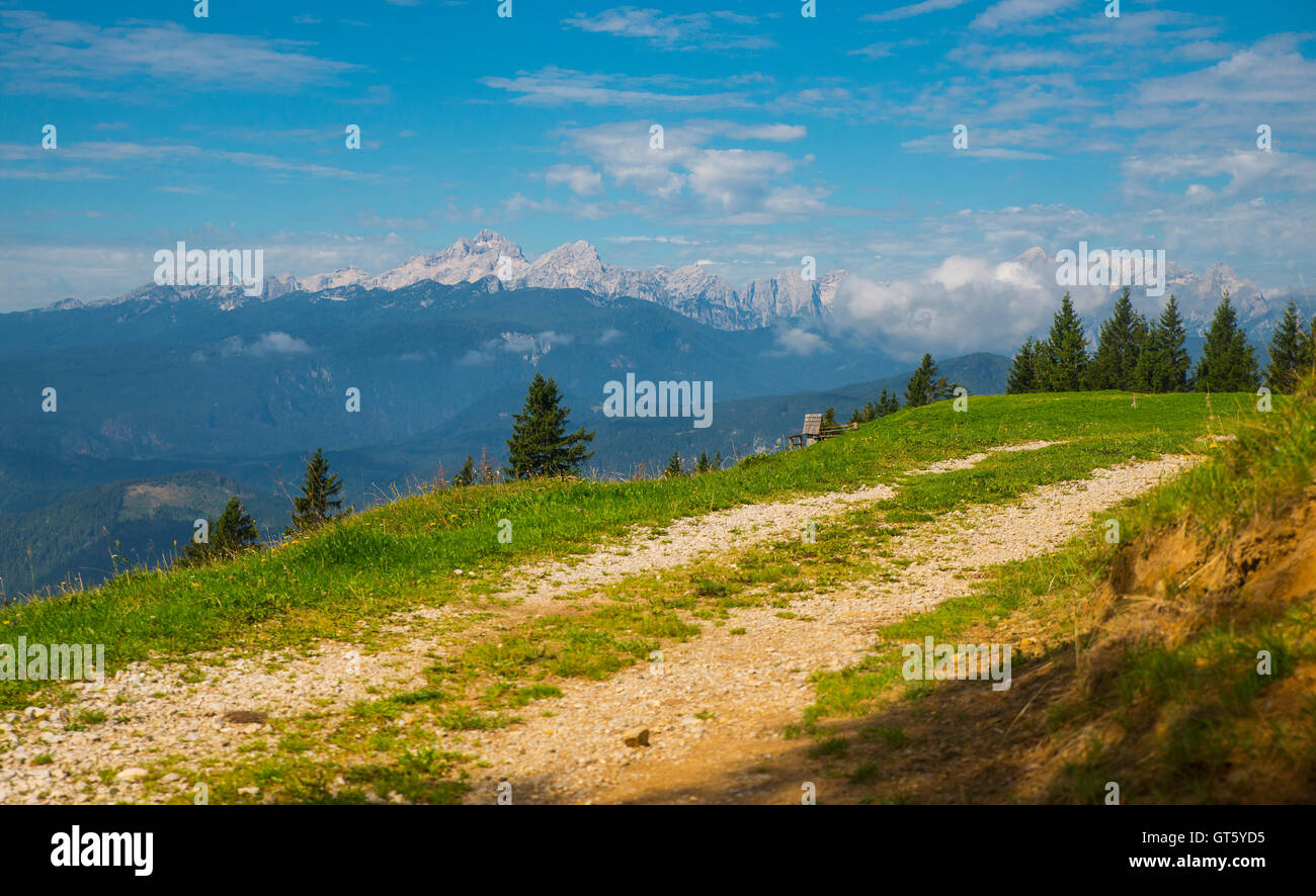 Blick vom Zirovniska Berg, Slowenien Stockfoto