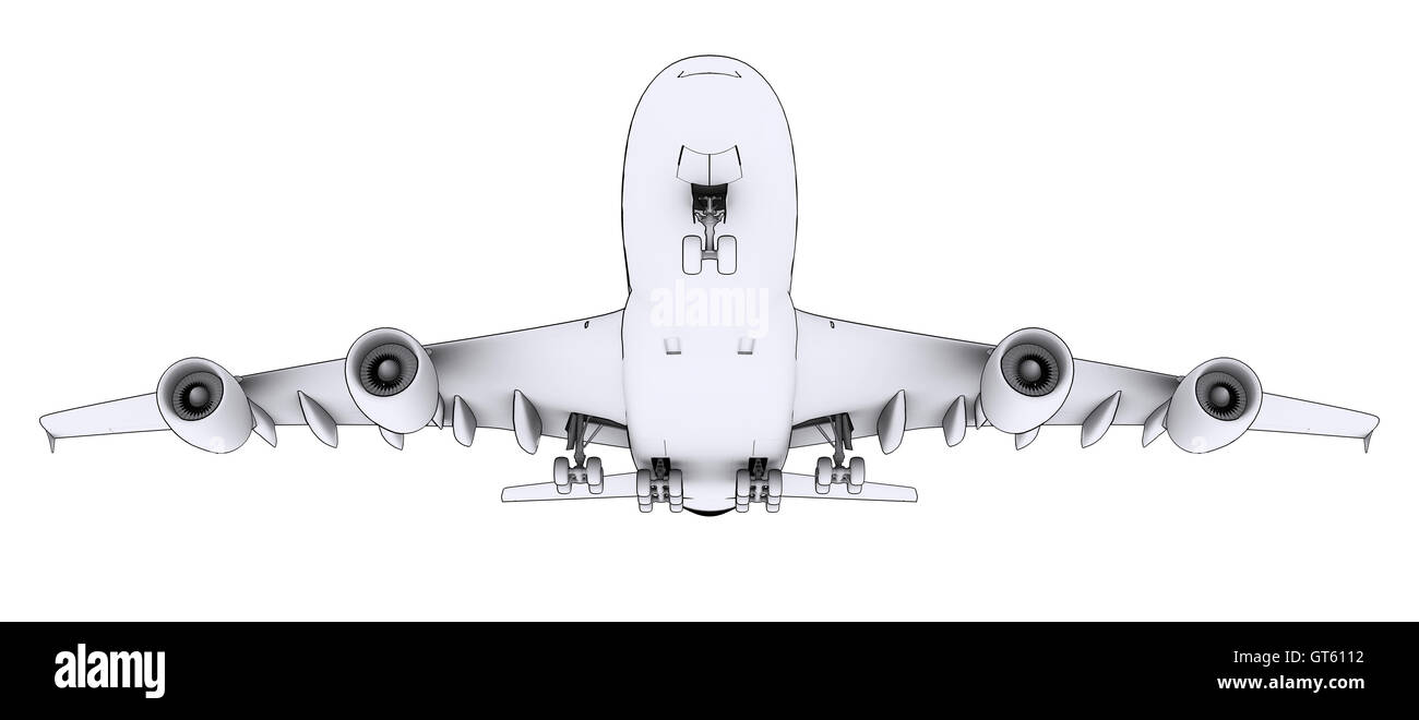 Große weiße Flugzeug Stockfoto