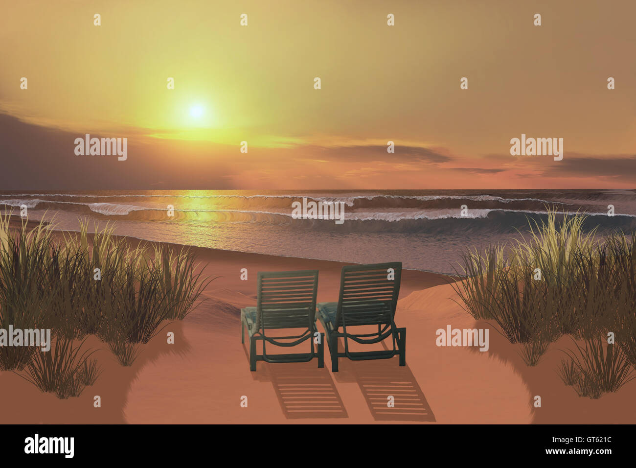 Sunset Beach Stockfoto