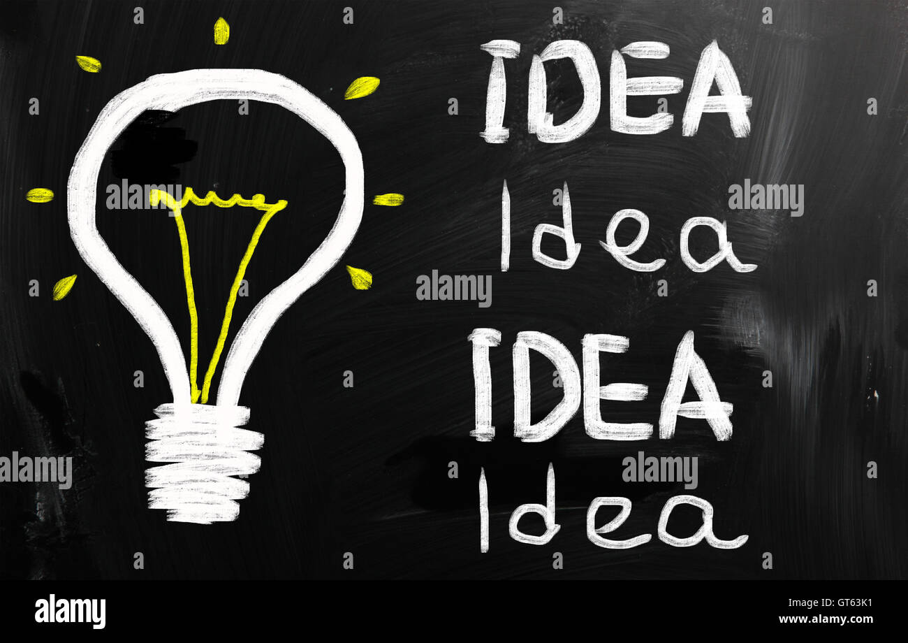 Schreiben von Business-Idee-Konzept Stockfoto