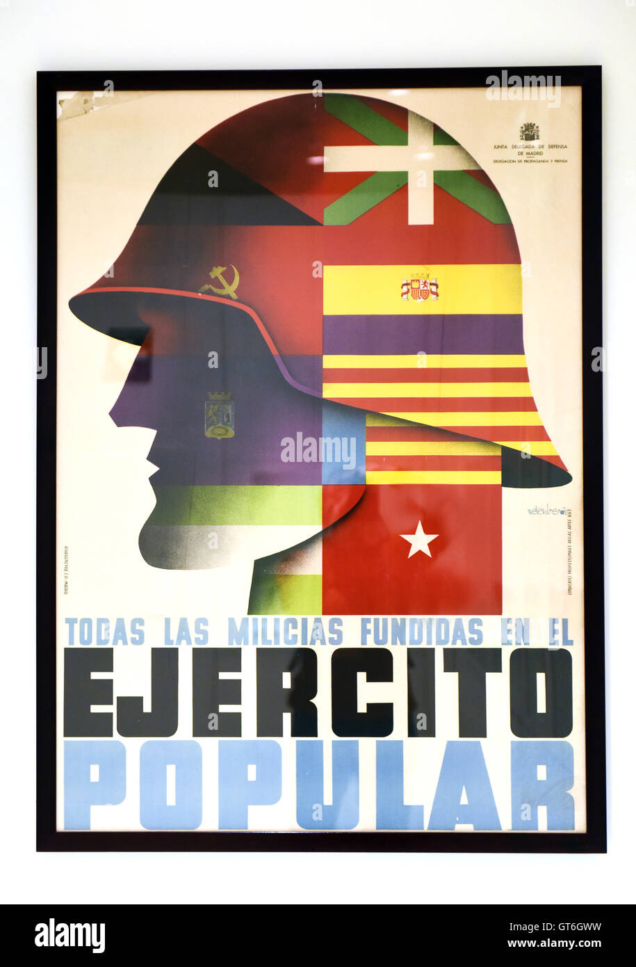 Spanischer Bürgerkrieg Propagandaplakate Kunst Stockfoto