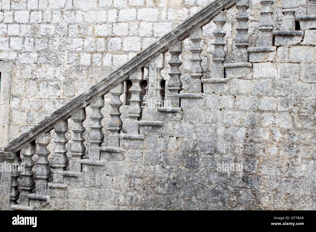 Alte Steintreppe Stockfoto