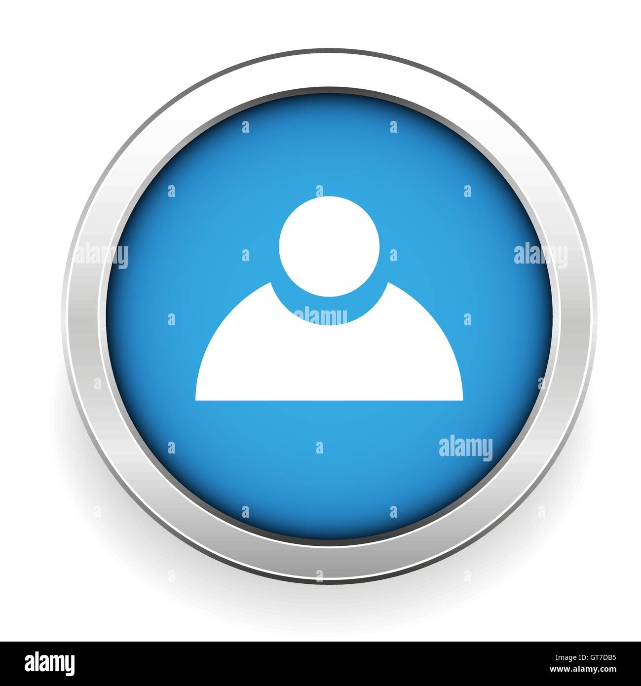 Benutzer Symbolschaltfläche Vektor blau Stock Vektor