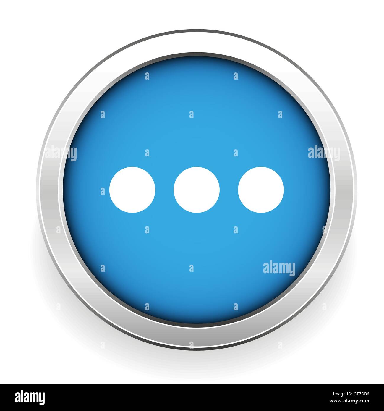 Chat-Symbol Vektor blaue Schaltfläche Stock Vektor