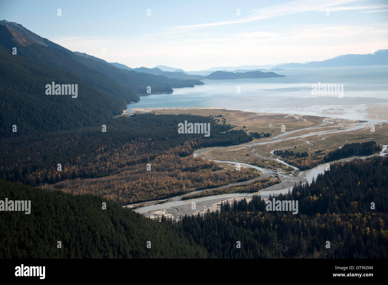 Juneau Eisfeld Flug Stockfoto
