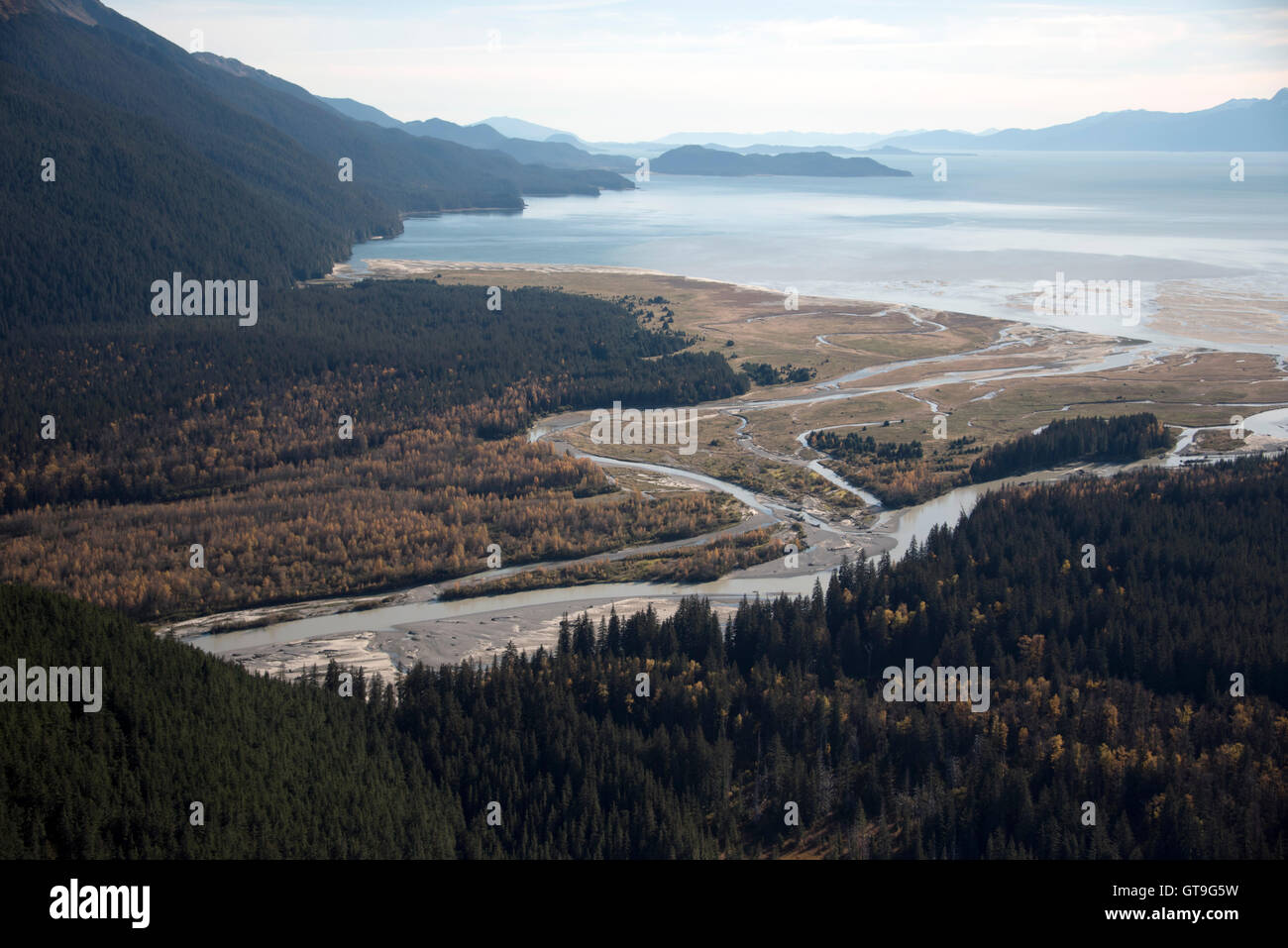 Juneau Eisfeld Flug Stockfoto
