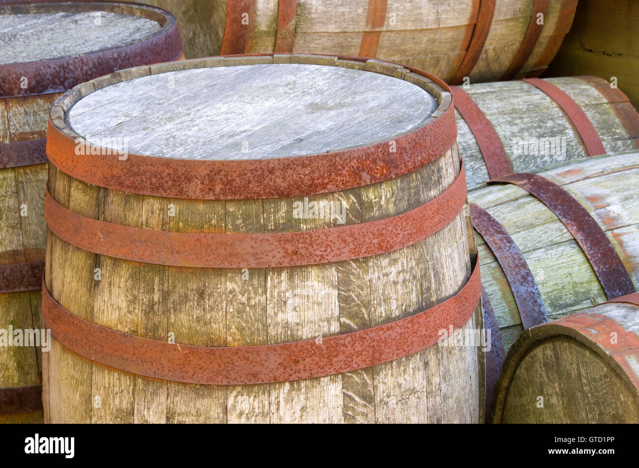 Custom House Lager Fässer, Salem Maritime National Historic Site, Massachusetts Stockfoto