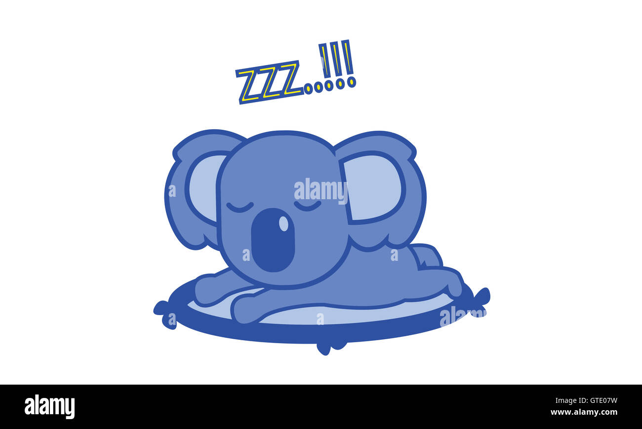 Koala von Vektorgrafiken schläft Stockfoto