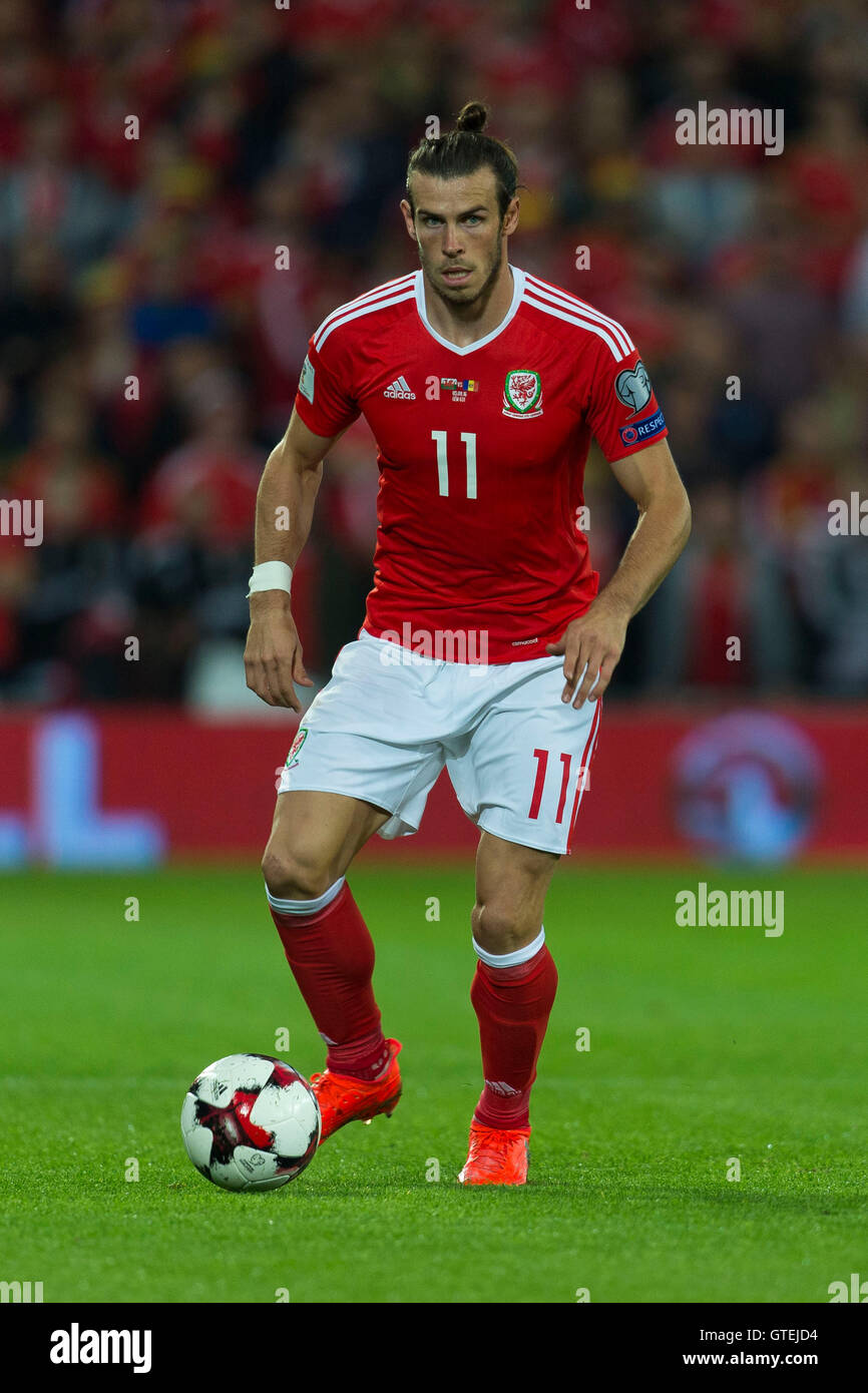 Walisischer Fußballspieler Gareth Bale für Wales-Fußball-Nationalmannschaft  im Einsatz Stockfotografie - Alamy