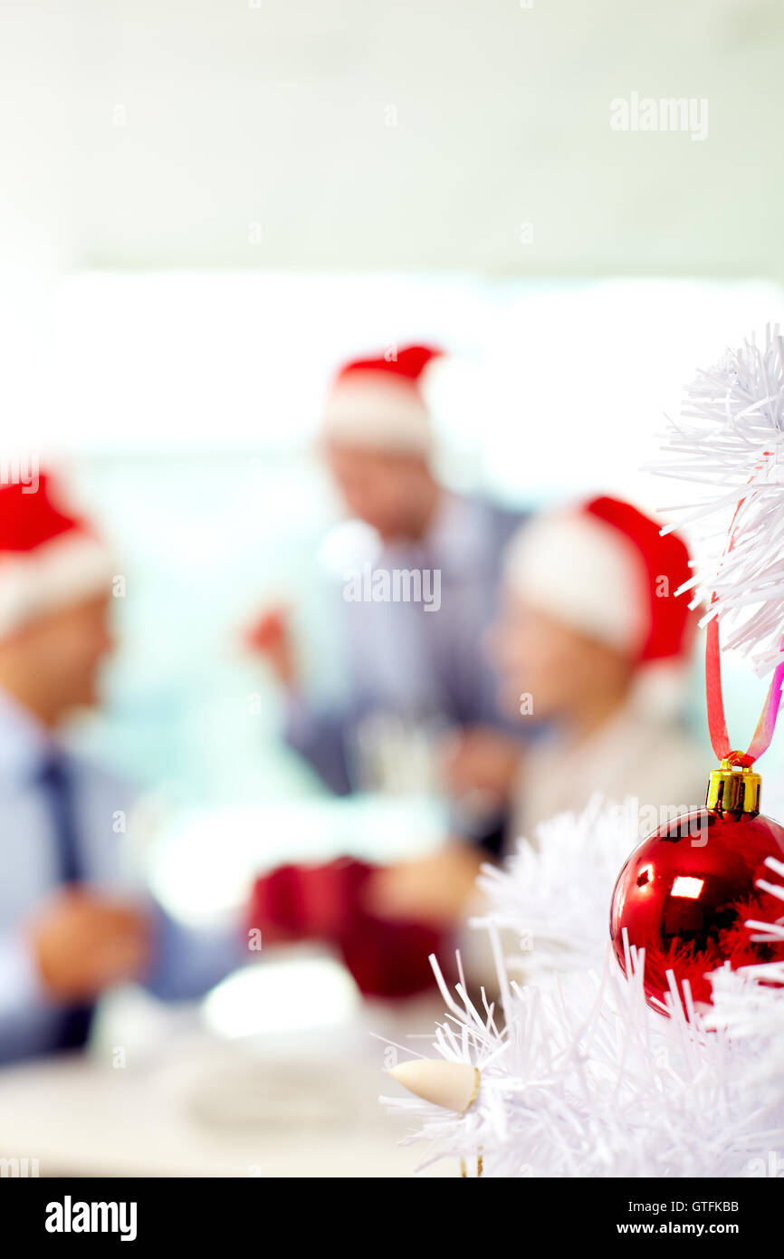 Weihnachten im Büro Stockfoto