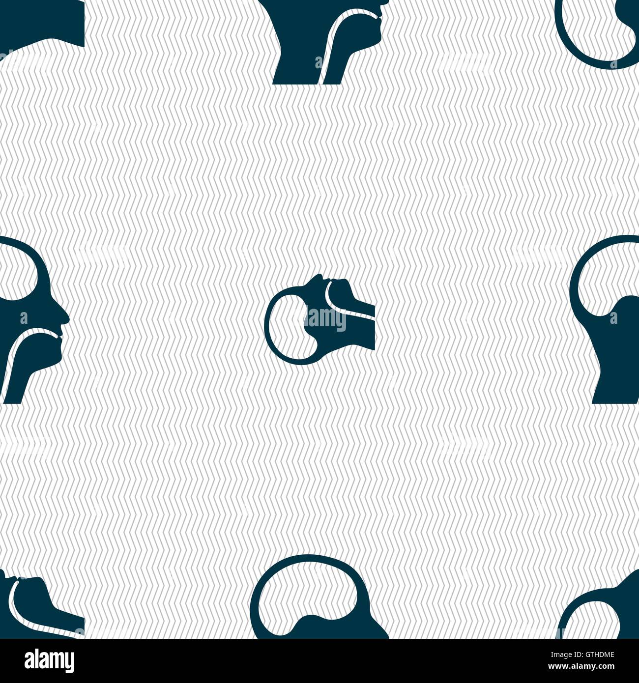 Kehlkopf, medizinische Ärzte HNO-Zeichen. Nahtlose Muster mit geometrischen Struktur. Vektor Stock Vektor