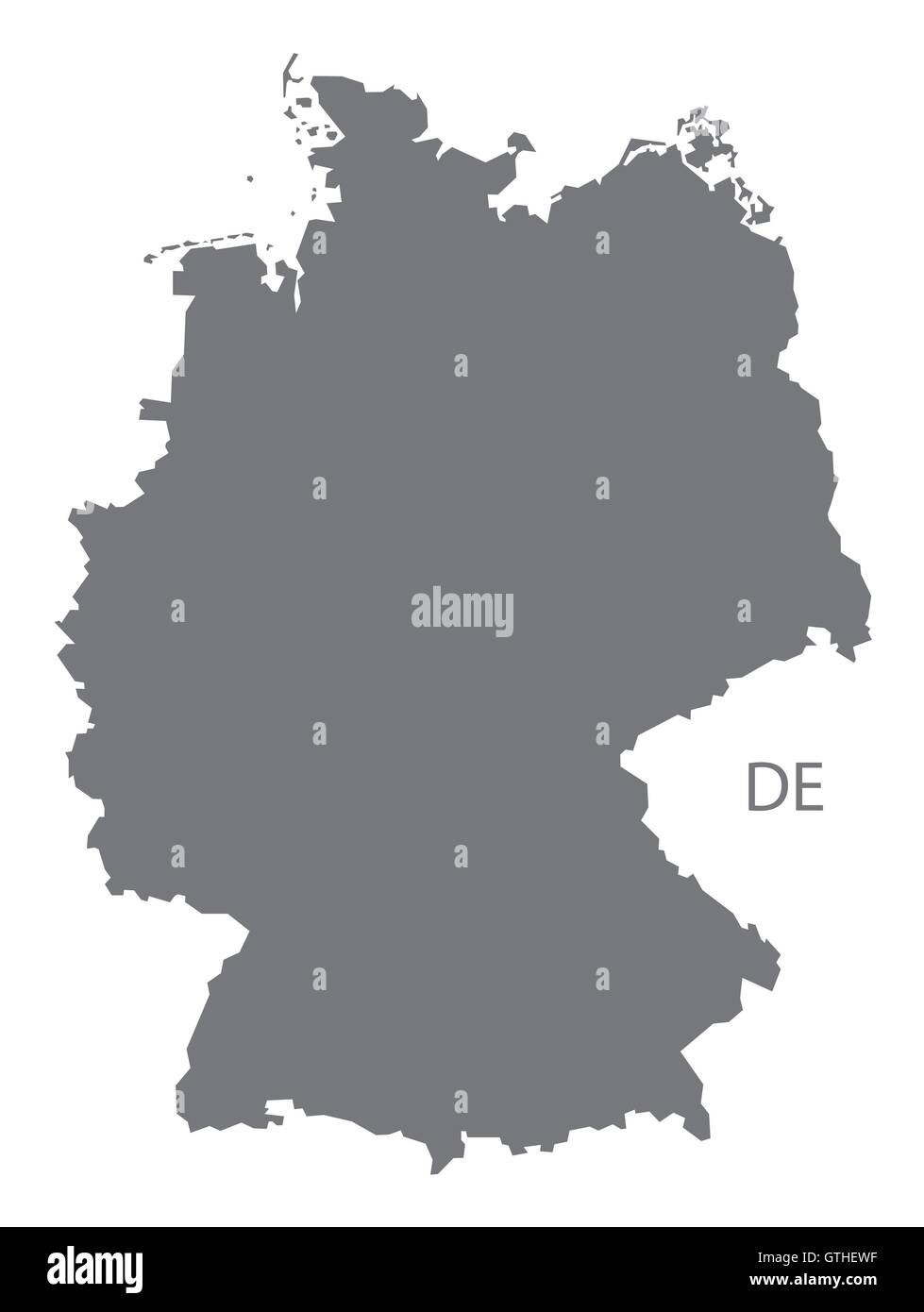Deutschland graue Karte Vektor Stock-Vektorgrafik - Alamy