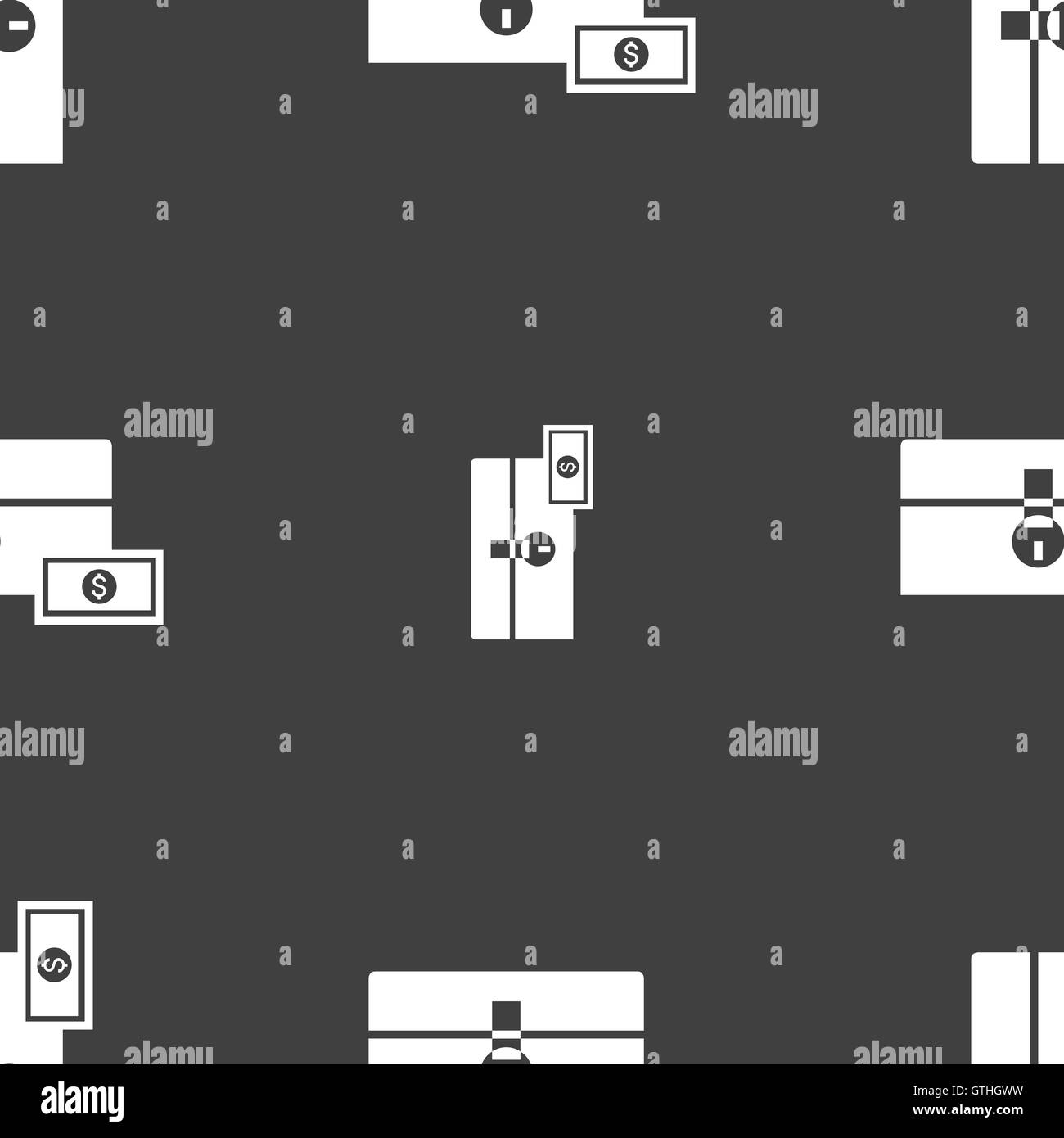 Brust-Symbol Zeichen. Nahtlose Muster auf einem grauen Hintergrund. Vektor Stock Vektor