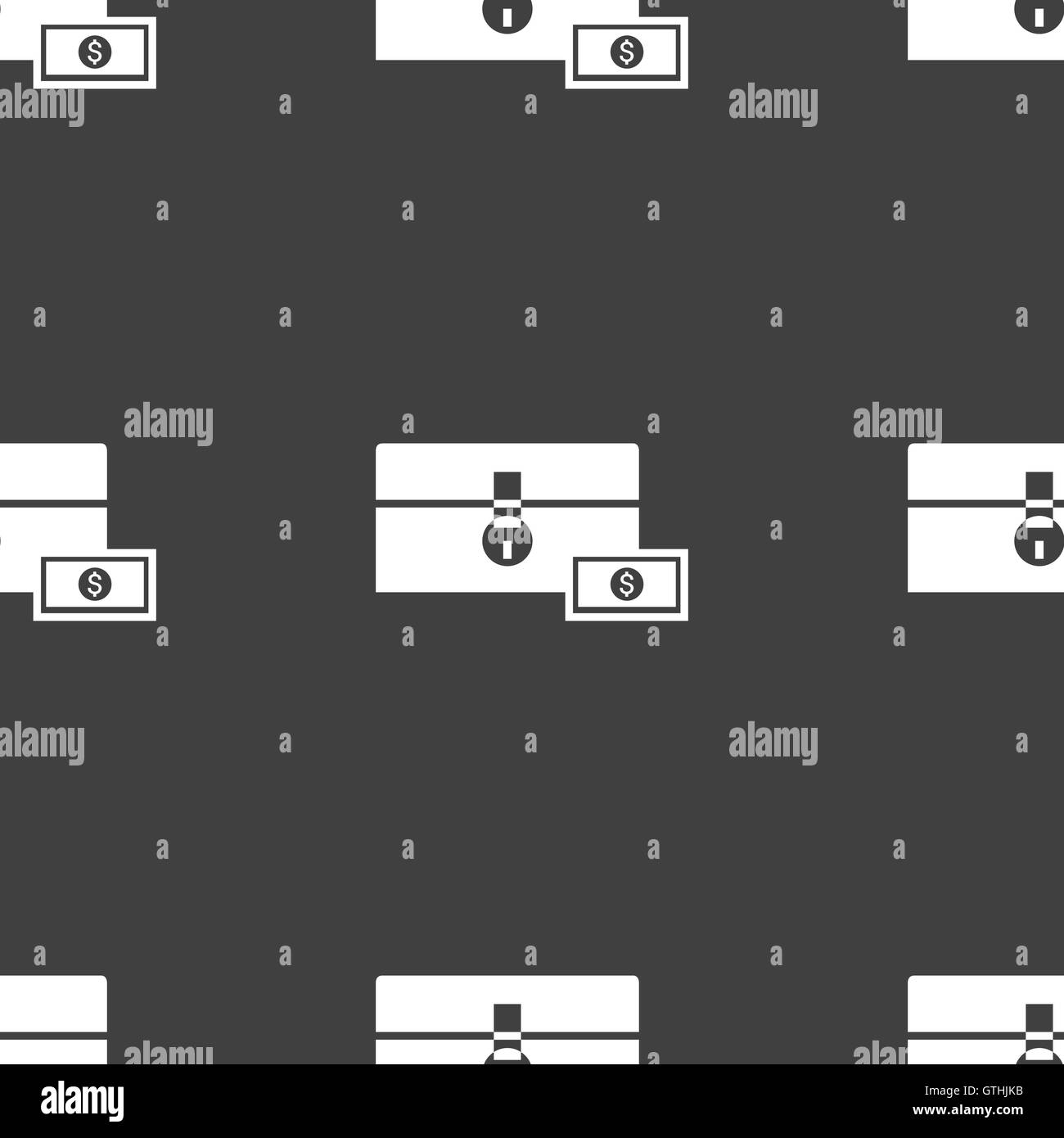 Brust-Symbol Zeichen. Nahtlose Muster auf einem grauen Hintergrund. Vektor Stock Vektor