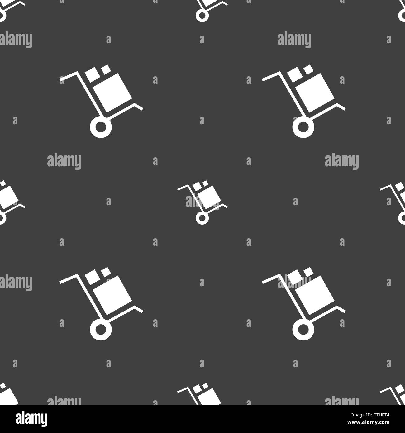 Loader Symbol Zeichen. Nahtlose Muster auf einem grauen Hintergrund. Vektor Stock Vektor