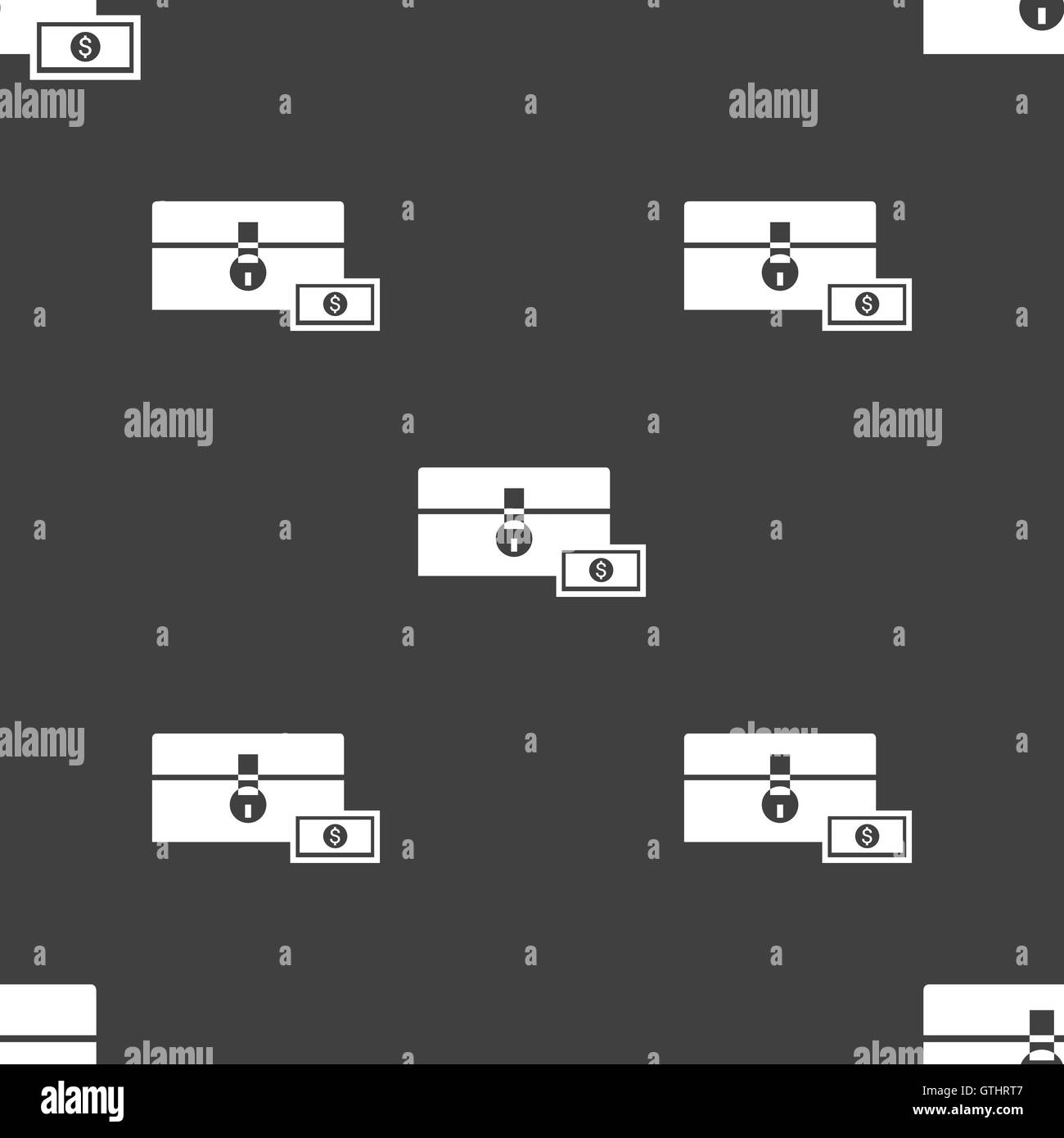 Brust-Symbol Zeichen. Nahtlose Muster auf einem grauen Hintergrund. Vektor Stock Vektor