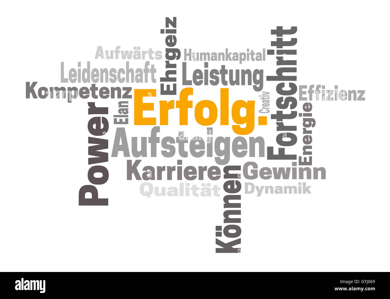 Erfolg-Karriere-Ehrgeiz (im deutschen Erfolg Karriere Ambition) Word Cloud-Konzept. Stockfoto