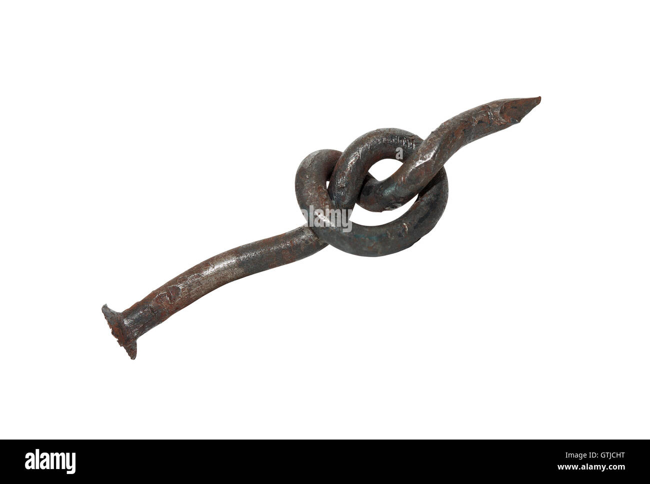 Geknotete Nagel Stockfoto