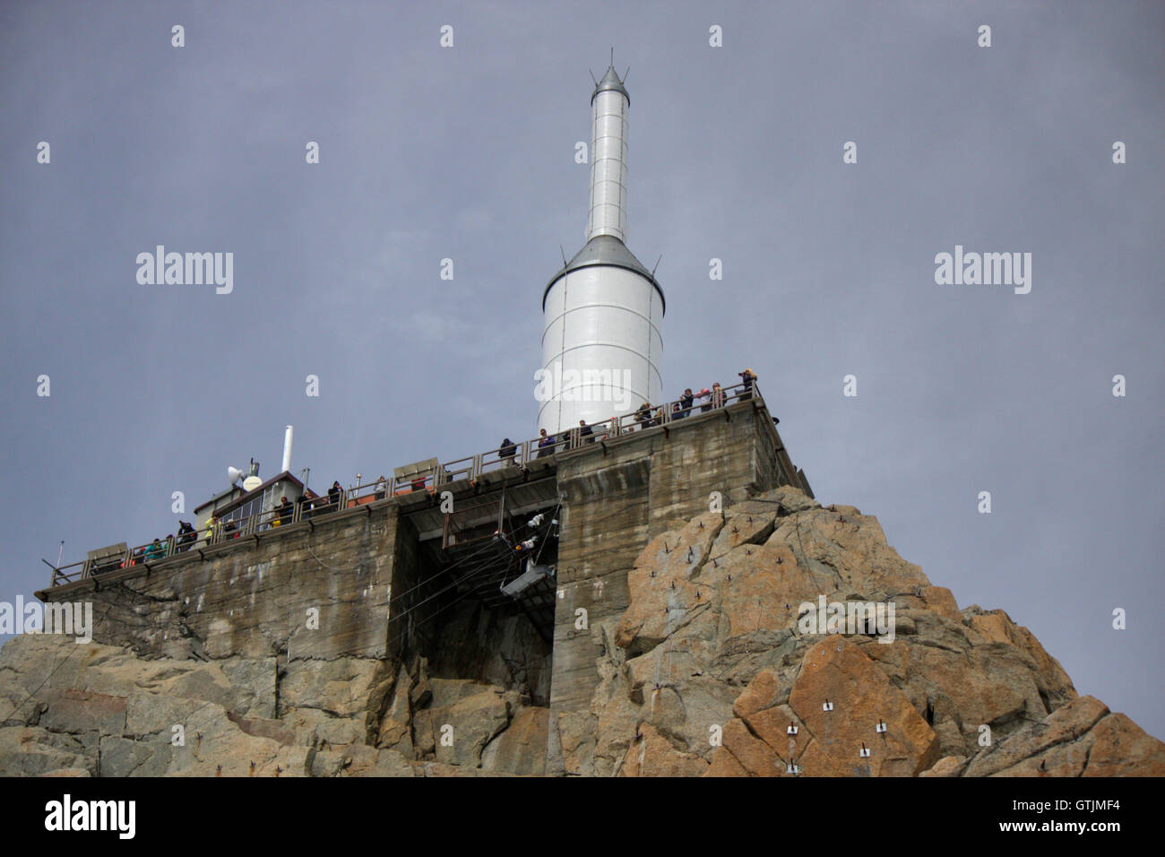 Aiguille du Midi, Mont-Blanc, Chamonix, Frankreich. Stockfoto