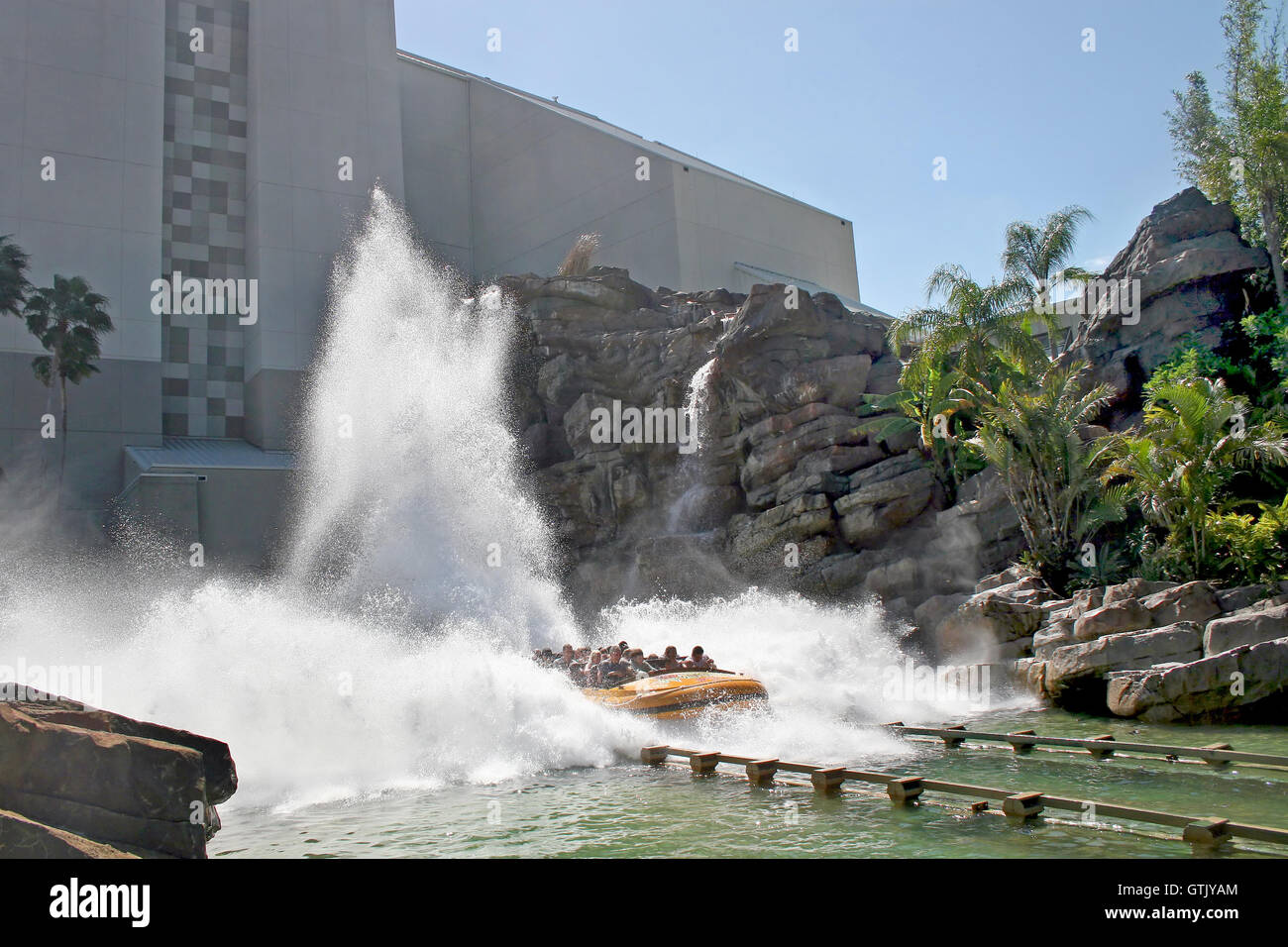 Orlando, Florida. 29. März 2007. Jurassic Park River Adventure in Island of Adventure im Universal Orlando Resort. Stockfoto