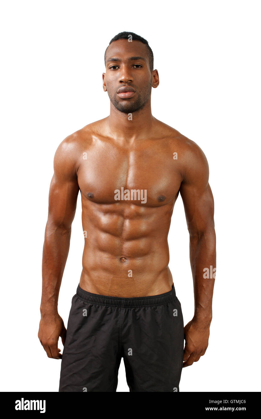 Schönen muskulösen schwarzen Mann (14) Stockfoto