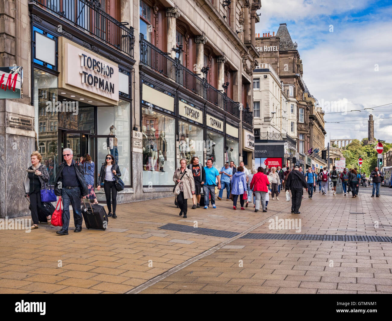 Topshop und Topman, Princes Street, Edinburgh, Schottland, UK Stockfoto